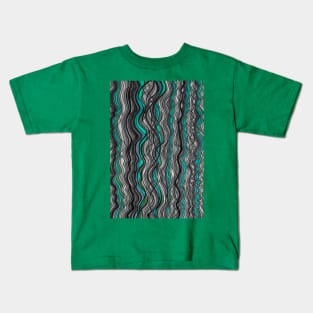 Aqua Static Kids T-Shirt